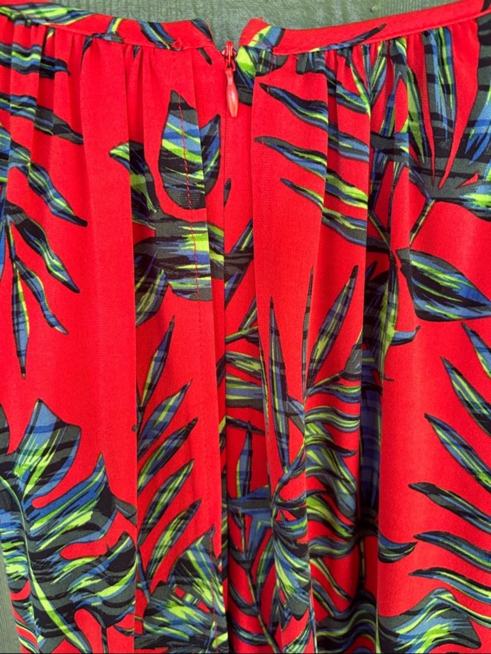 London times Red Tropical Print Halter Jumpsuit - Picture 7 of 10